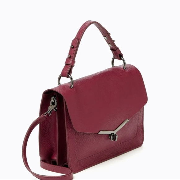 Valentina Botkier New York Burgundy Crossbody FLAP SATCHEL Red - Picture 3 of 12